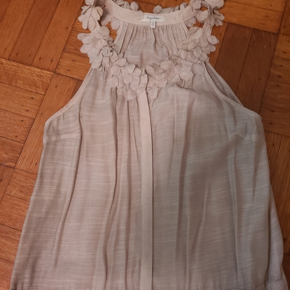 Mystree sheer linen gauzy top Hp🔥🔥🔥🔥 - Picture 2 of 5